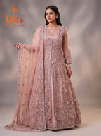 Bridal organza cancan maxi,dupatta