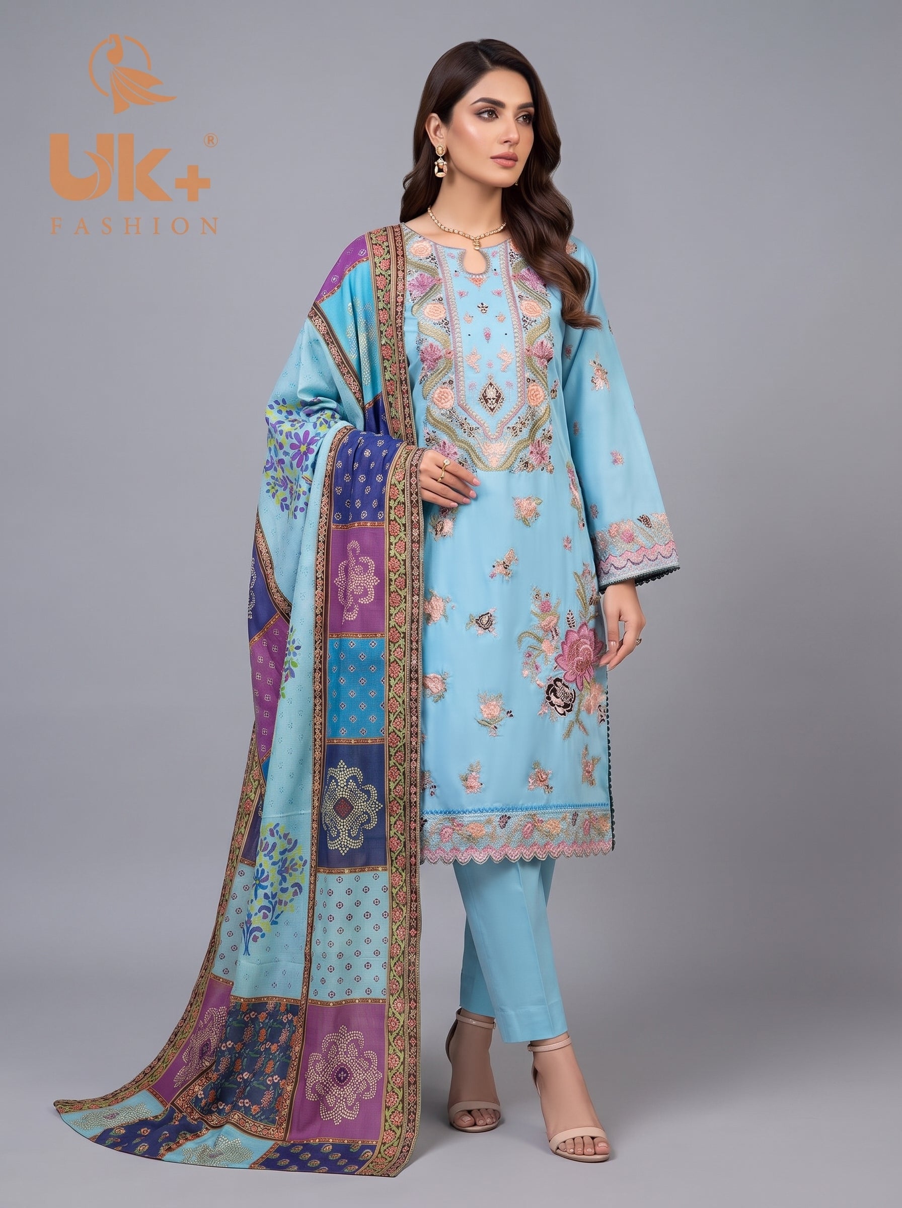 3pc pure lawn shirt,touser,dupatta