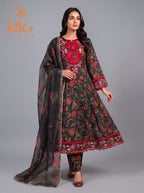 3pc pure lawn frock,touser,dupatta