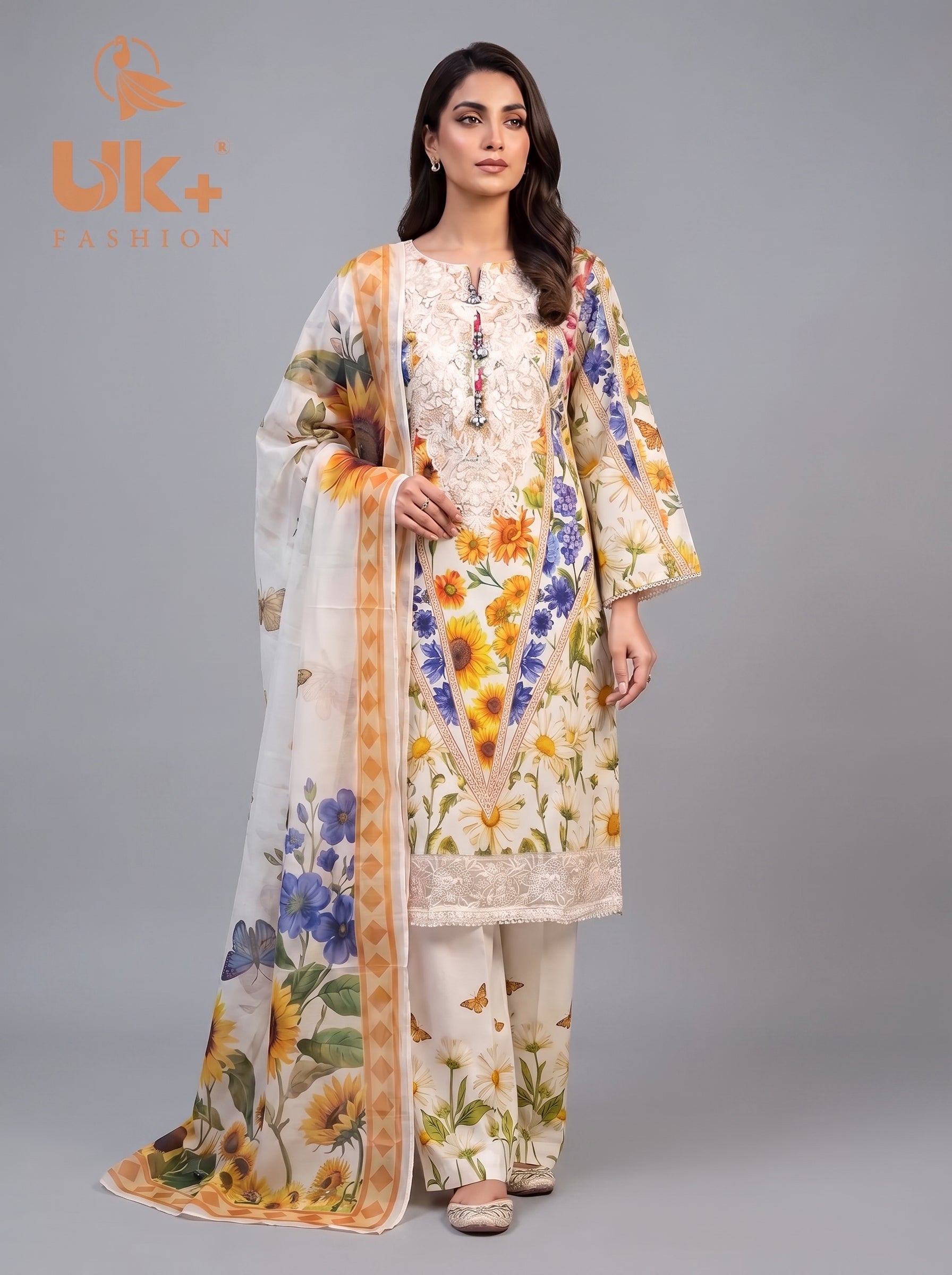 3pc pure lawn shirt,touser,dupatta