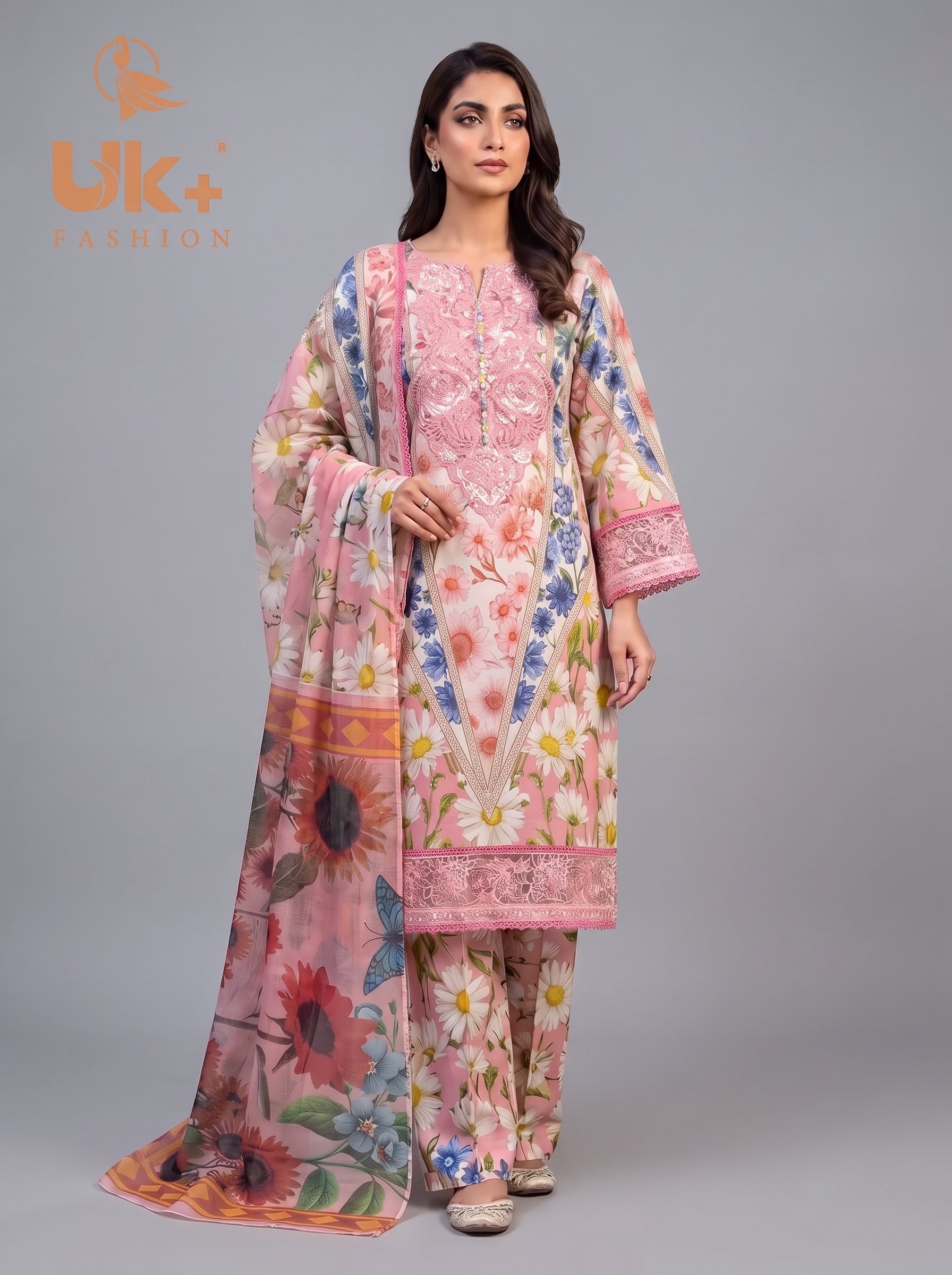 3pc pure lawn shirt,touser,dupatta