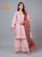 3pc pure lawn shirt, Plazo, dupatta