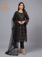 3Pc Embroidered Organza shirt, shalwar & Dupatta