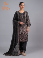 3Pc Embroidered Chiffon Shirt, shalwar, Dupatta