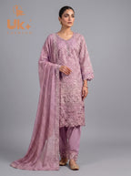 3Pc Embroidered Chiffon Shirt, shalwar, Dupatta