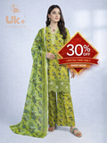 3Pc Printed Bana Dora Shirt, Plazo, Dupatta