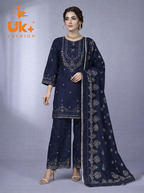 3pc pure cotton shirt,plazo,dupatta