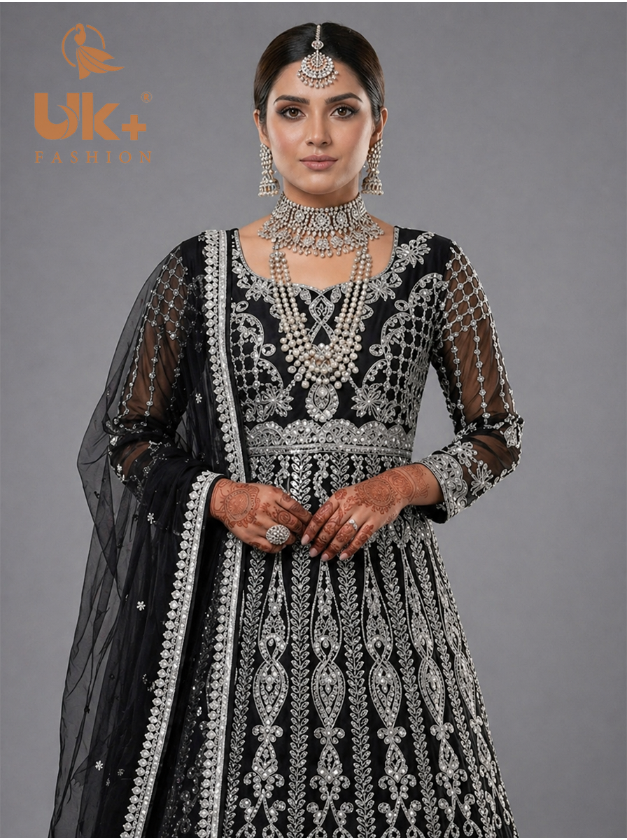 2Pc Embraided Bridal Maxi, Dupatta