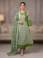 3pc pure lawn frock,touser,dupatta