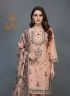 3Pc Embroidered Cotton Shirt, Shalwar, Dupatta