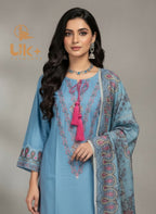 3Pc Embroidered Cotton Shirt, Shalwar, Dupatta