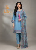 3Pc Embroidered Cotton Shirt, Shalwar, Dupatta