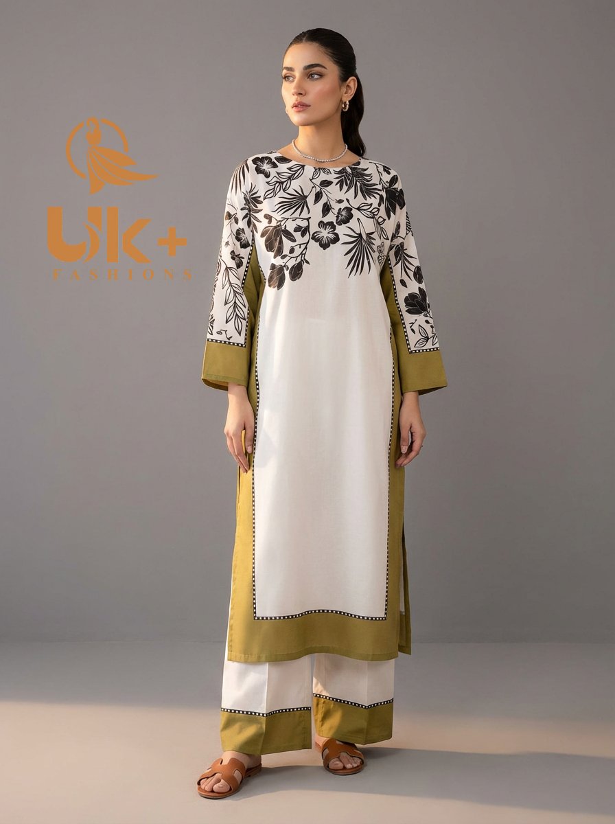 2Pc Printed Krap Shirt Plazo