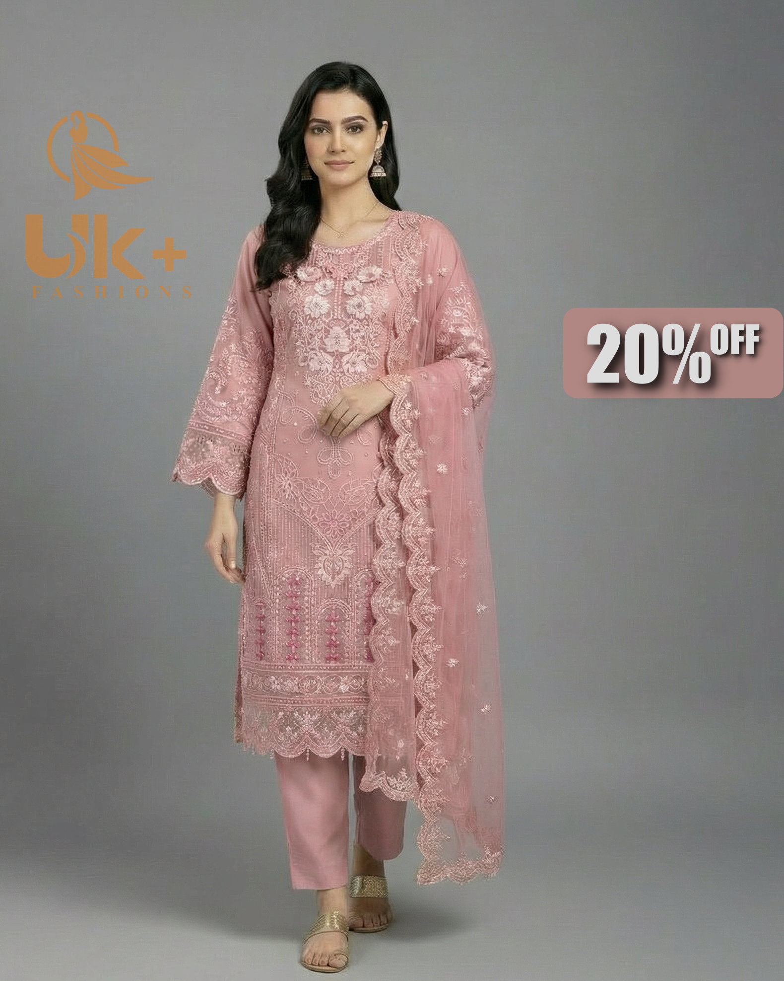 3Pc Embroidered Organza, Shirt, Shalwar and Dupatta