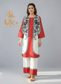 2Pc Printed Krap Shirt Plazo