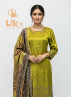 3Pc Embroidered Winter Khaadi Shirt, Shalwar, Dupatta