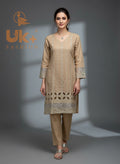 2Pc Embroidered Khaddar Shirt, Trouser, Dupatta.