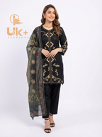 3Pc Embroidered Cotton Shirt, Shalwar, Dupatta