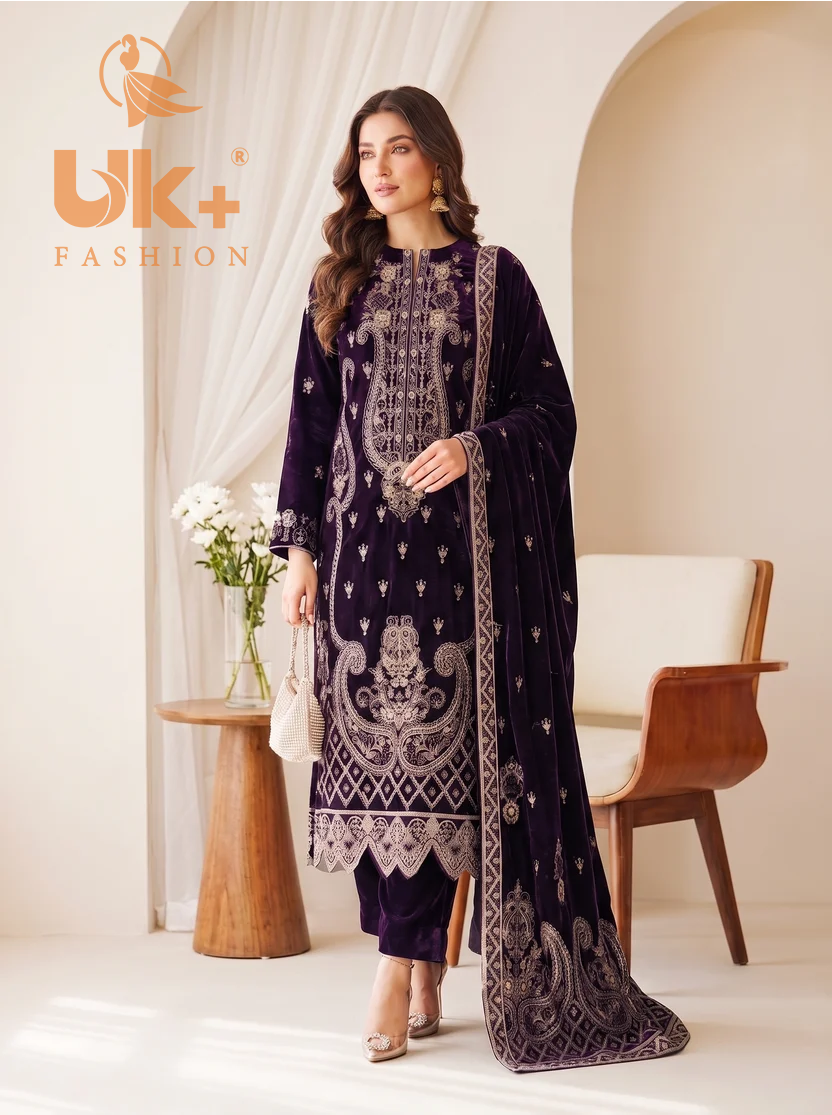 (11000) 5PC un-stitched Micro Velvet