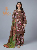 3Pc Embroidered Bana Dora Shirt, Farshi Shalwar, Dupatta