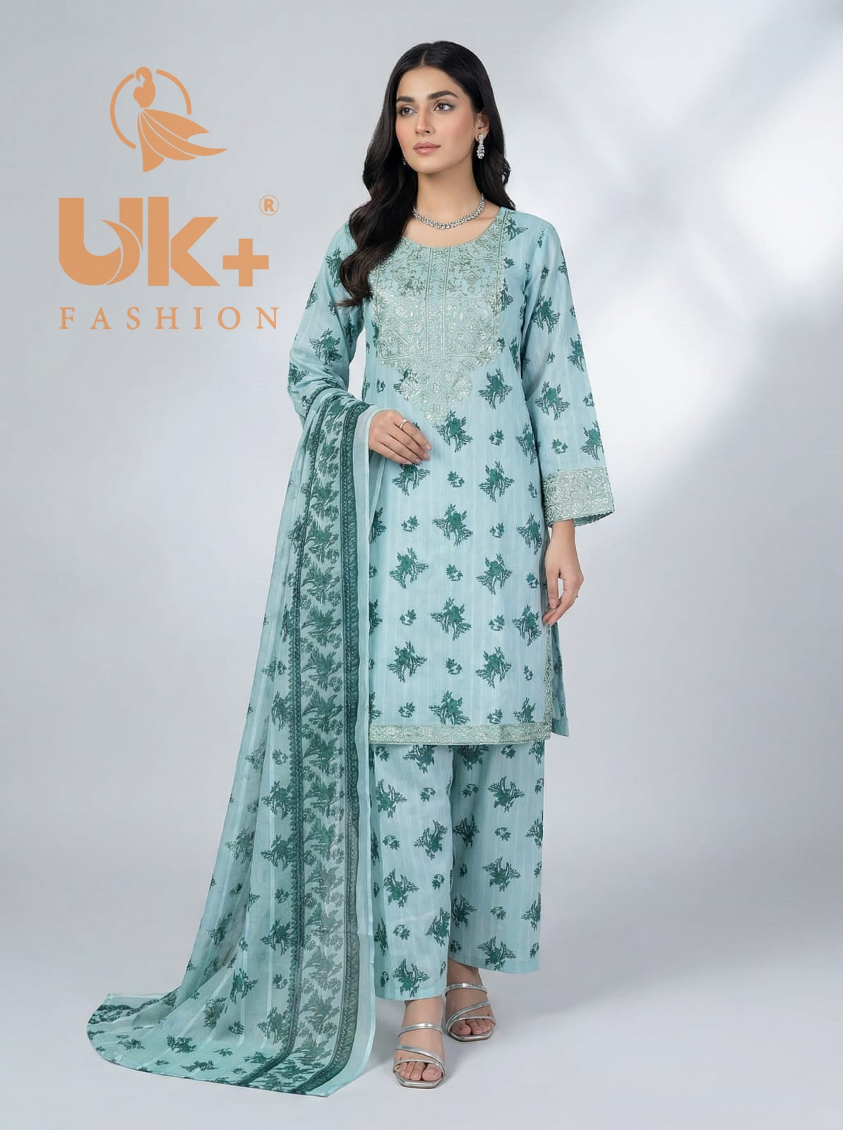 3Pc Printed Bana Dora Shirt, Plazo, Dupatta