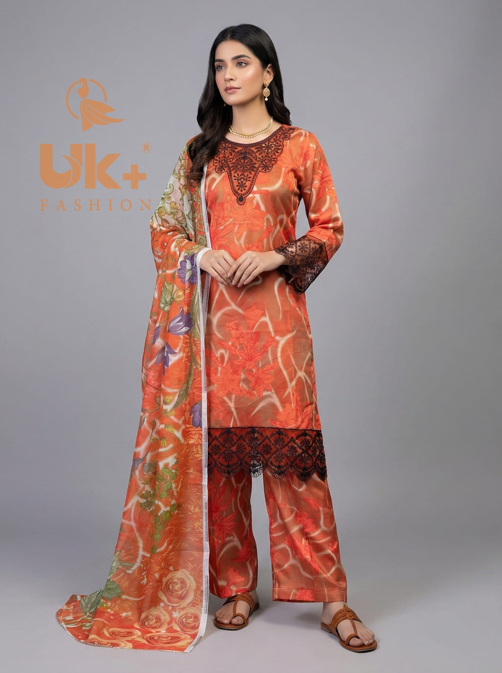 3Pc Printed Bana Dora Shirt, Plazo, Dupatta