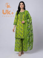 3Pc Printed Bana Dora Shirt, Plazo, Dupatta