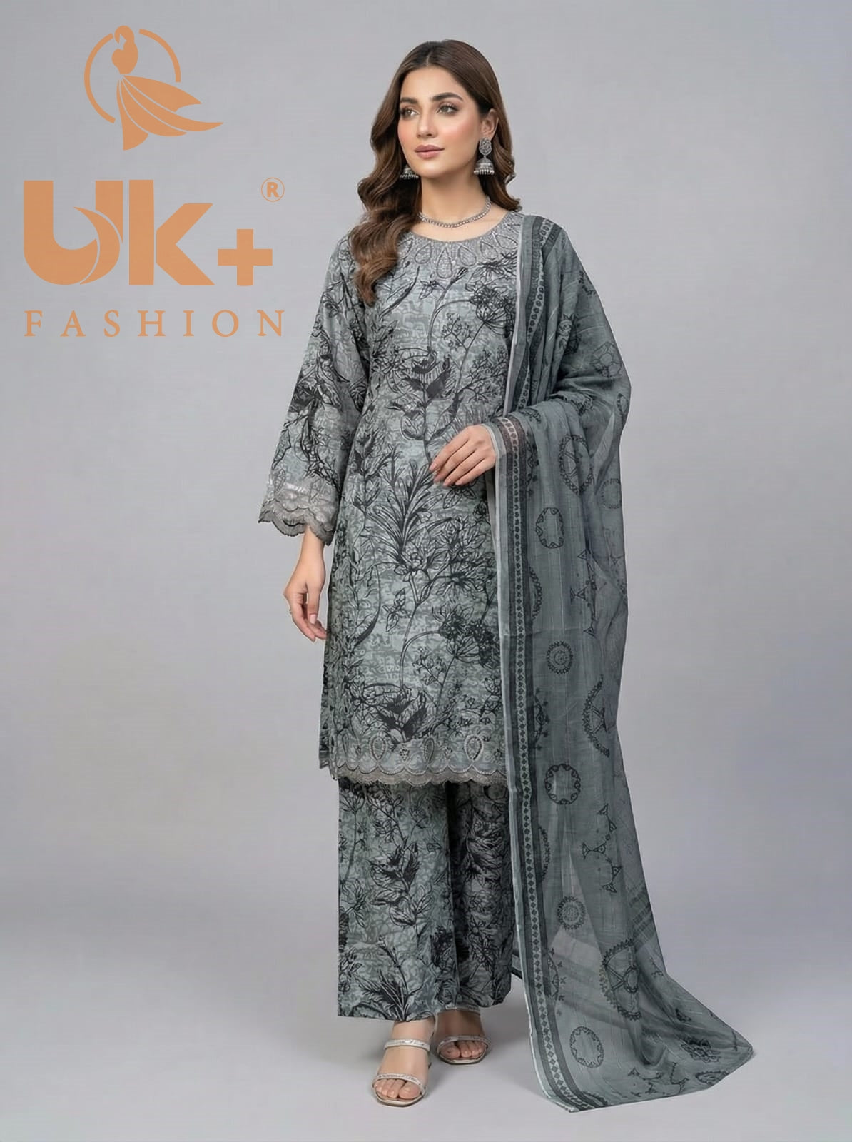 3Pc Printed Bana Dora Shirt, Trouser, Dupatta