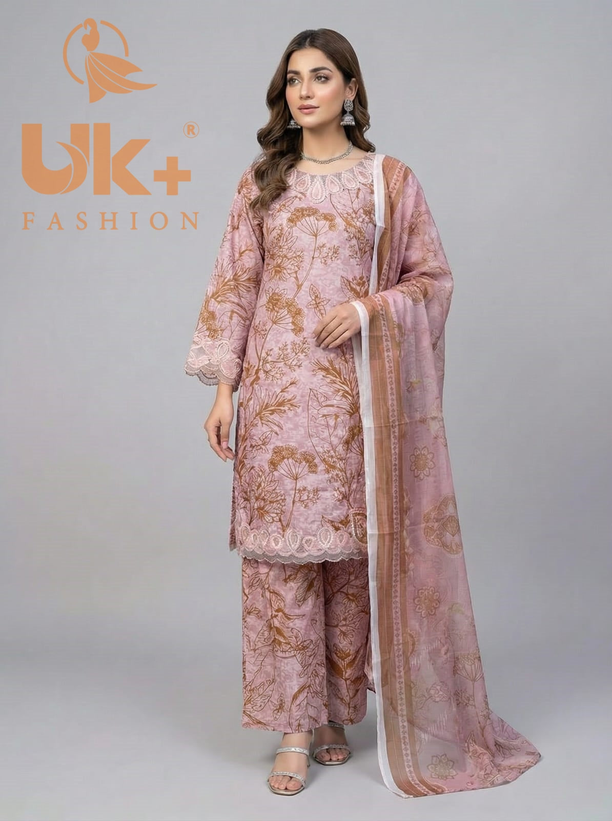 3Pc Printed Bana Dora Shirt, Trouser, Dupatta