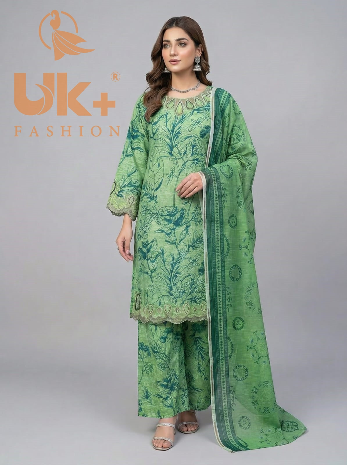 3Pc Printed Bana Dora Shirt, Trouser, Dupatta