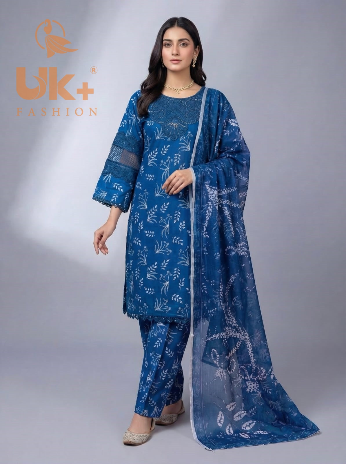 3Pc Printed Bana Dora Shirt, Trouser, Dupatta