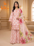 3pc pure lawn shirt, Plazo, dupatta