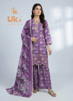 3Pc Printed Bana Dora Shirt, Plazo, Dupatta