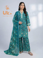 3Pc Printed Bana Dora Shirt, Plazo, Dupatta