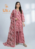 3Pc Printed Bana Dora Shirt, Plazo, Dupatta