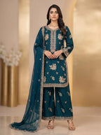 3pc pure lawn shirt, Plazo, dupatta