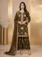 3pc pure lawn shirt, Plazo, dupatta