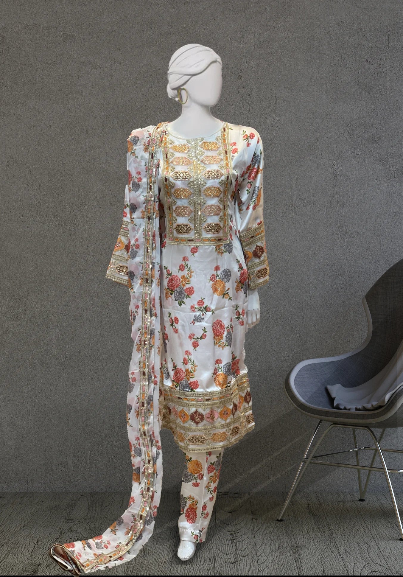 Black 3pc Russian Silk Dress