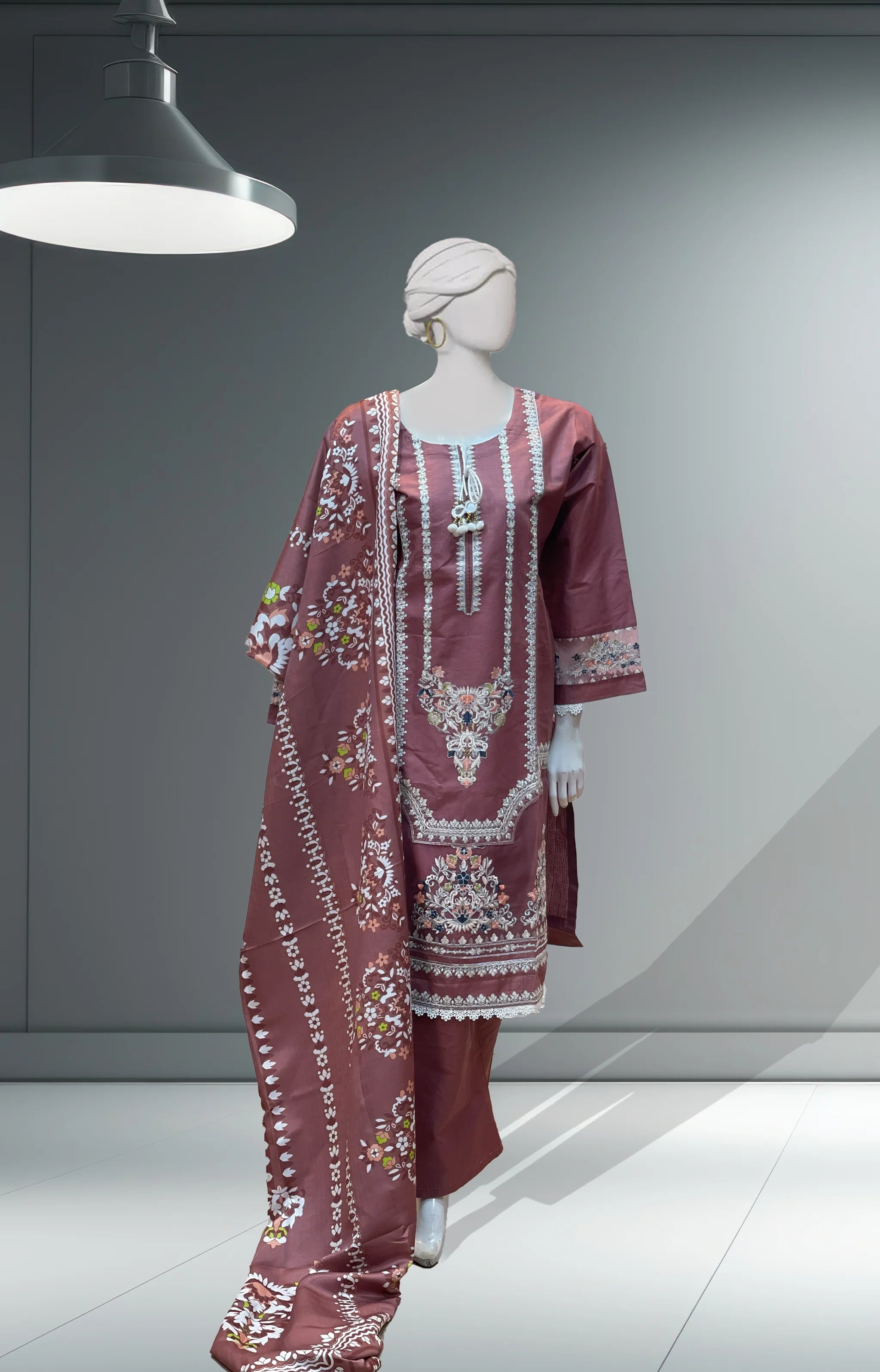 Red Winter Cotton Suit