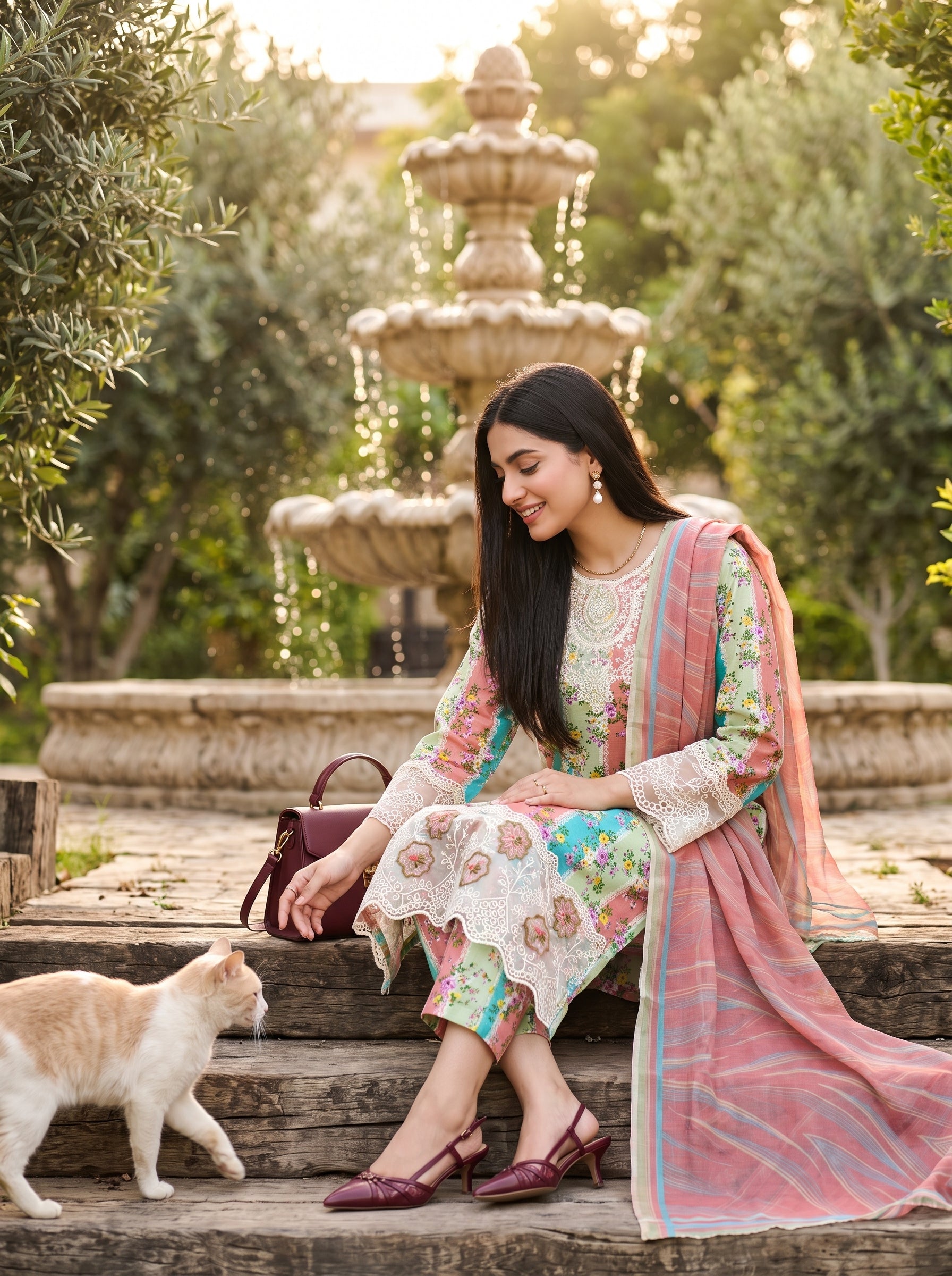 3pc pure lawn shirt,touser,dupatta