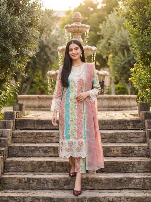 3pc pure lawn shirt,touser,dupatta