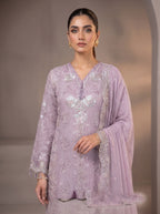 3Pc Embroidered Chiffon Shirt, shalwar, Dupatta