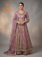 Bridal organza cancan maxi,dupatta