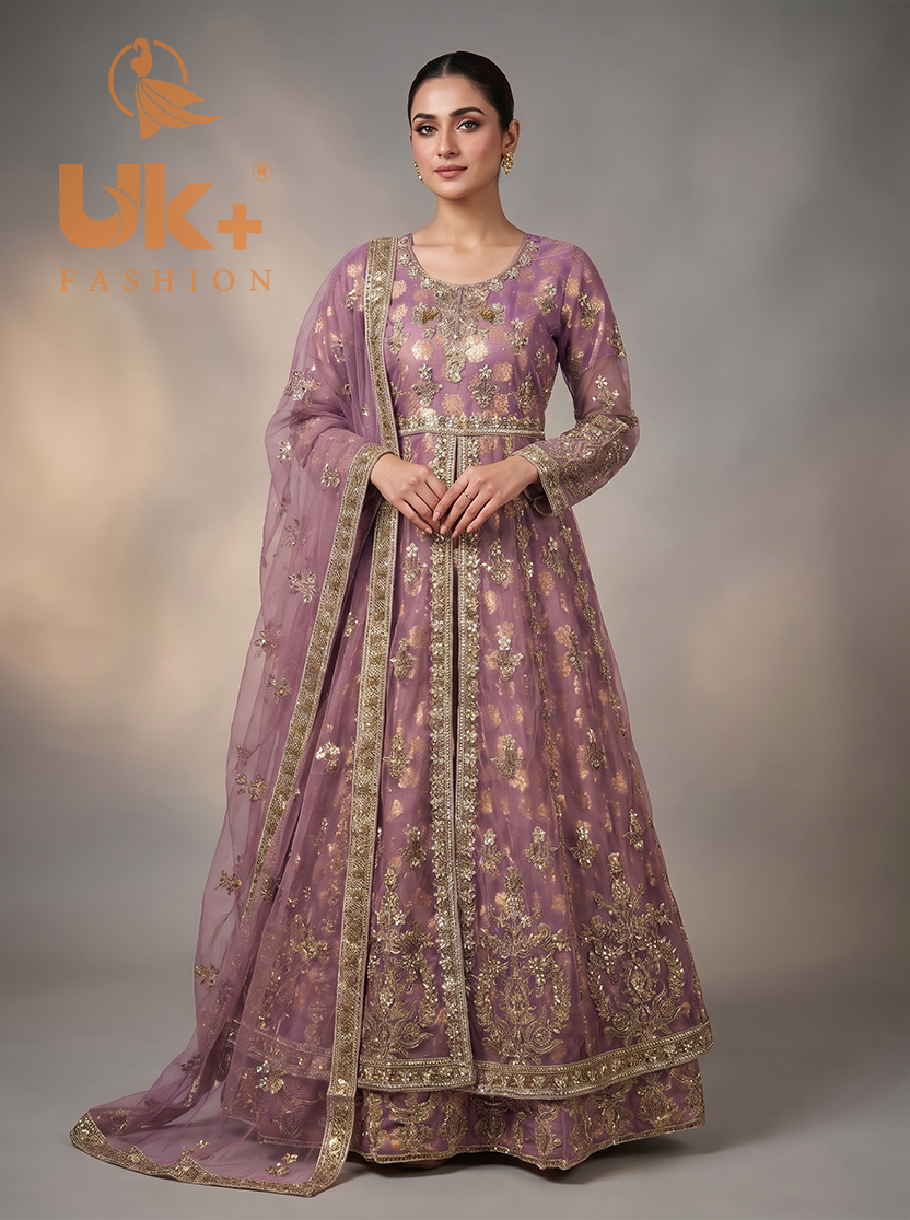 Bridal organza cancan maxi,dupatta