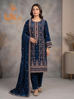 3Pc Velvet Stitch, shirt, shalwar & Dupatta