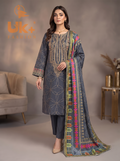 3Pc Embroidered Cotton Shirt, Trouser, Dupatta