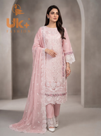 3Pc Maria B Embroidered organza shirt, shalwar & Dupatta