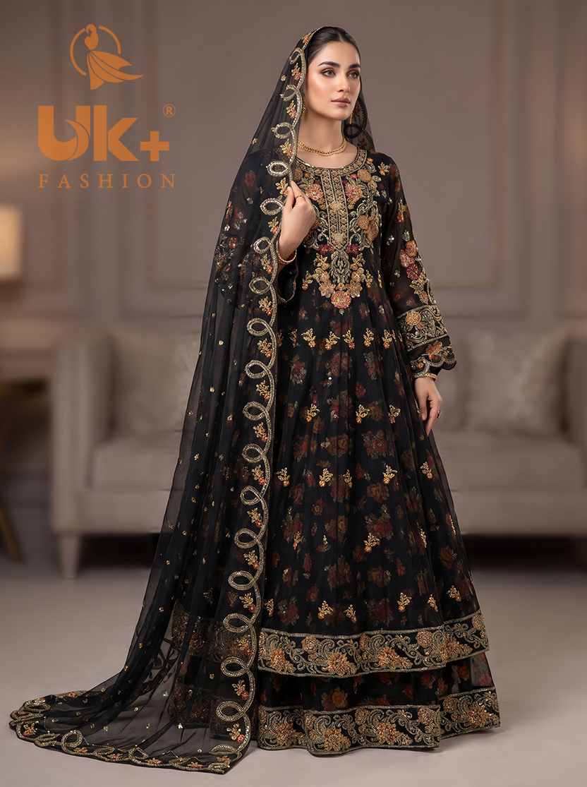 Bridal organza cancan maxi,dupatta