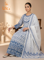 3pc Bona dora lawn frock,touser,dupatta