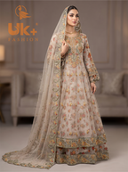 Bridal organza cancan maxi,dupatta